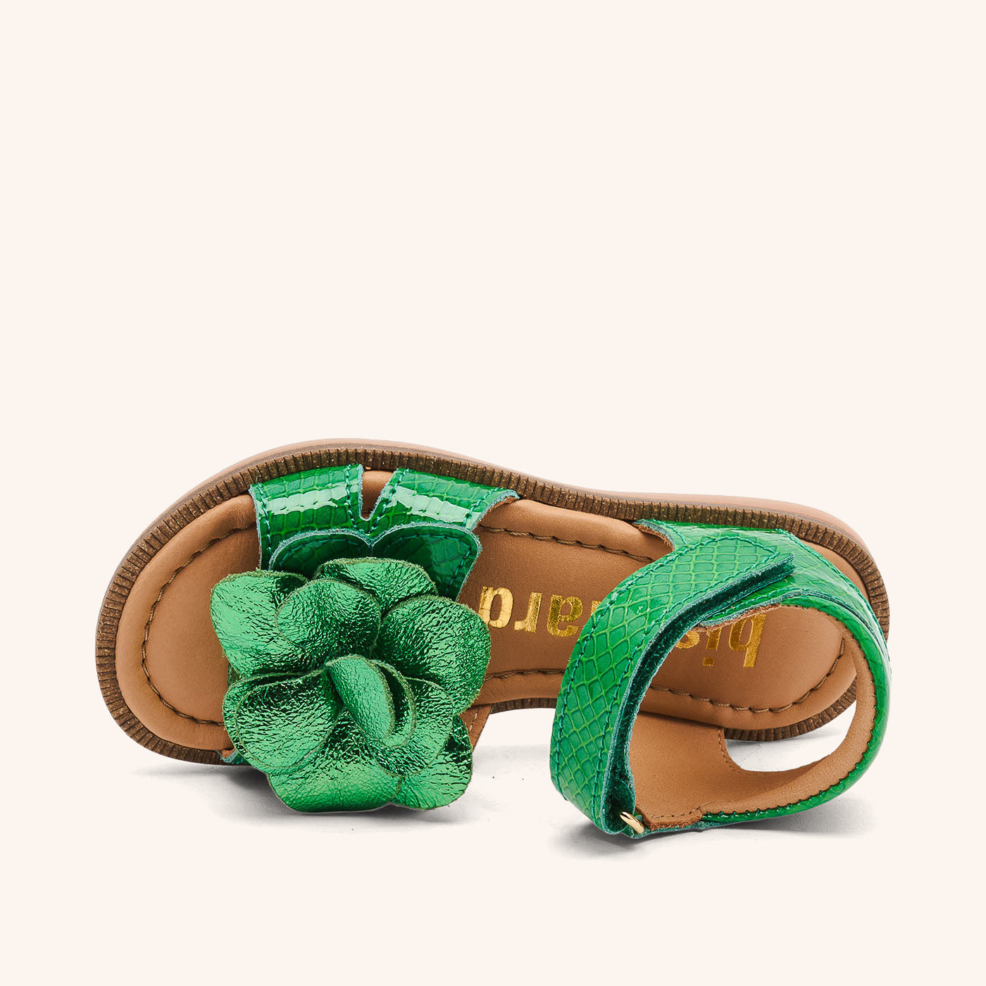 bisgaard-agnes-green-croco-premium-ledersandale-f-r-kinder image 3