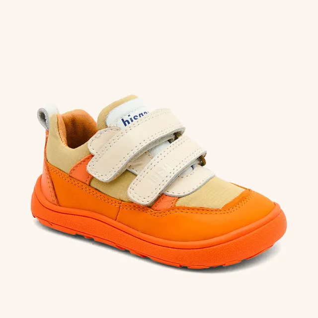bisgaard-barefoot-elroy-orange-sportlicher-barfu-sneaker-aus-textil-und-leder image 1