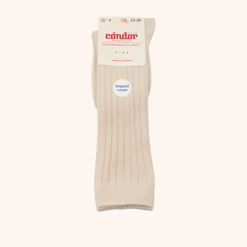 bisgaard-x-c-ndor-merino-ripp-kniestr-mpfe-hueso-85-wolle-oeko-tex-made-in-spain image 1