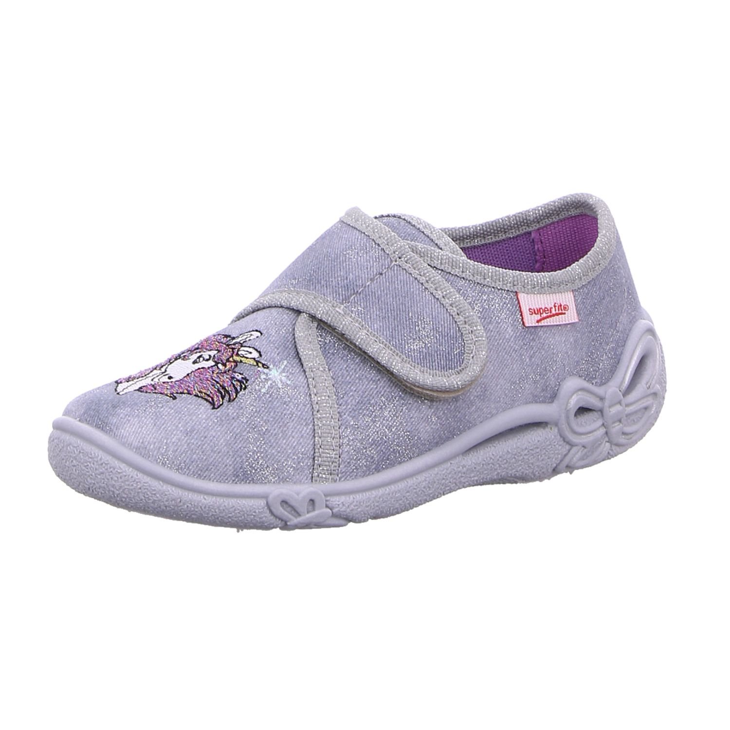 superfit-belinda-m-dchen-hausschuhe-ballerina-mit-einhorn-und-klettverschluss image 7