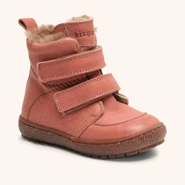 bisgaard-storm-lamb-old-rose-winterstiefel-mit-lammfellfutter-und-klettverschlus image 1