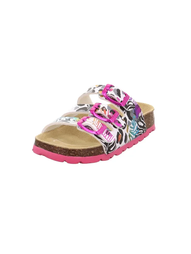 superfit-fussbettpantoffel-m-dchen-pantolette-wei-mehrfarbig-1100 image 1