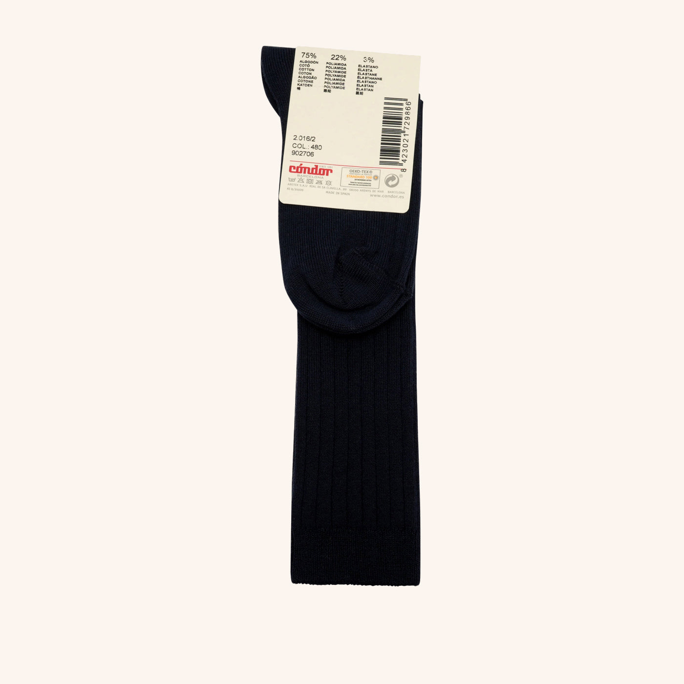 bisgaard-x-c-ndor-cotton-rib-knee-high-socks-navy-kniestr-mpfe-aus-baumwolle-f-r image 2