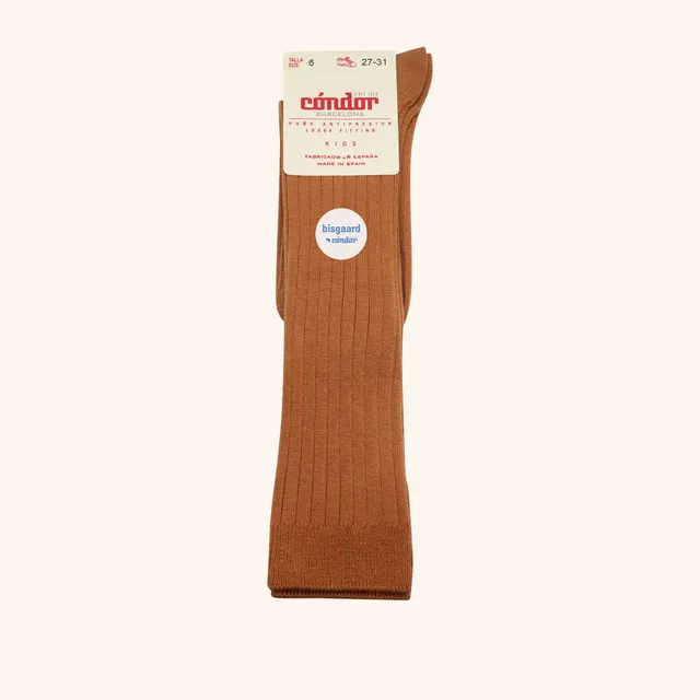 bisgaard-x-c-ndor-cotton-rib-kniestr-mpfe-canela-baumwollsocken-mit-rippenoptik image 1
