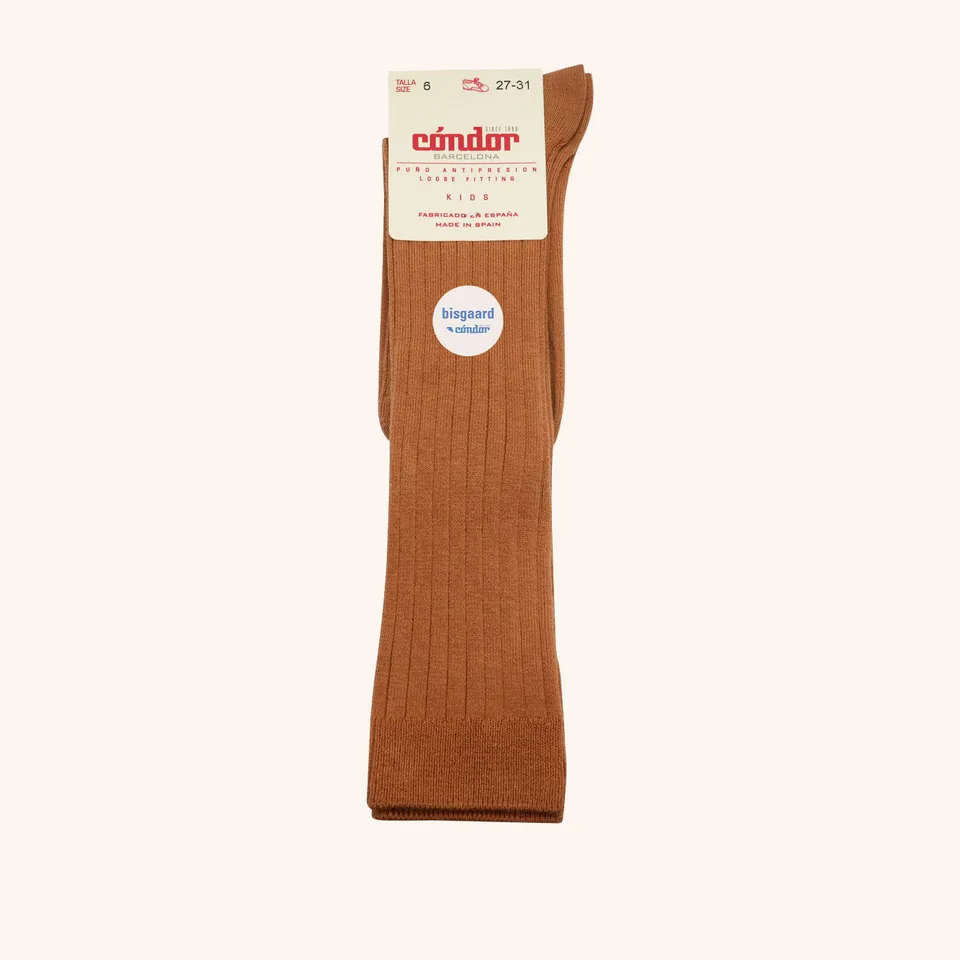 bisgaard-x-c-ndor-cotton-rib-kniestr-mpfe-canela-baumwollsocken-mit-rippenoptik image 1