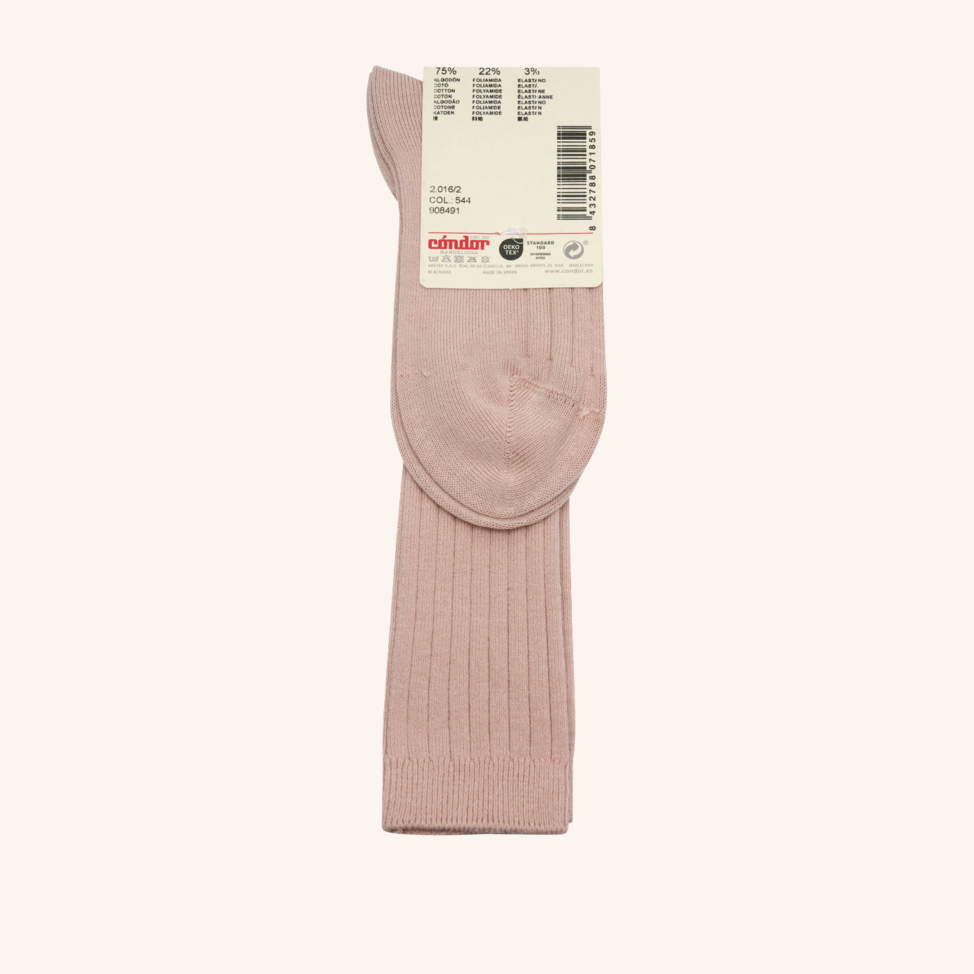 bisgaard-x-c-ndor-kniestr-mpfe-baumwolle-rippe-rosa-2er-pack image 2