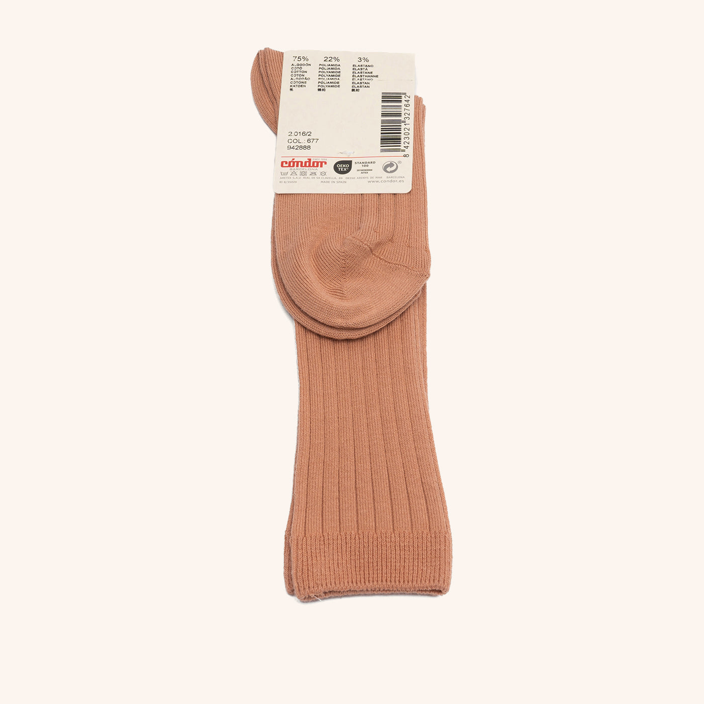 bisgaard-x-c-ndor-kniestr-mpfe-cotton-rib-nougat image 2