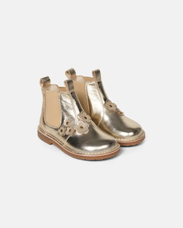 bundgaard-luca-flower-chelsea-boot-goldie image 1