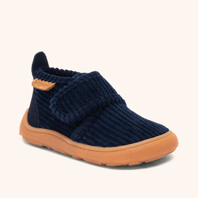 bisgaard-basic-barefoot-hausschuh-navy-corduroy image 1