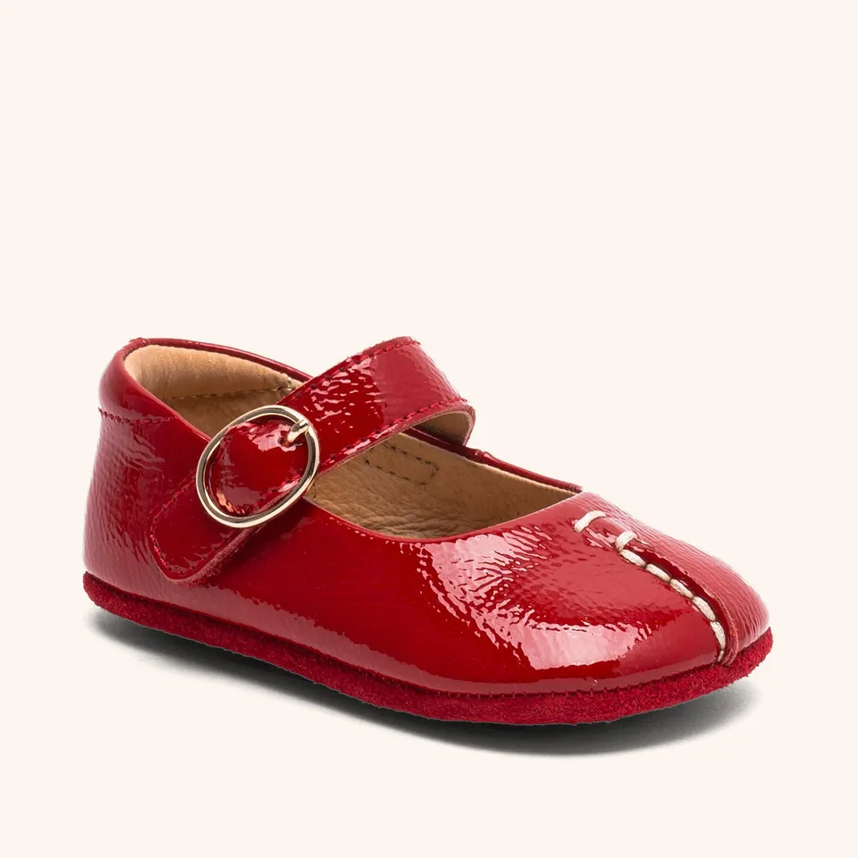 bisgaard-annabelle-ballerina-hausschuh-red-patent image 1