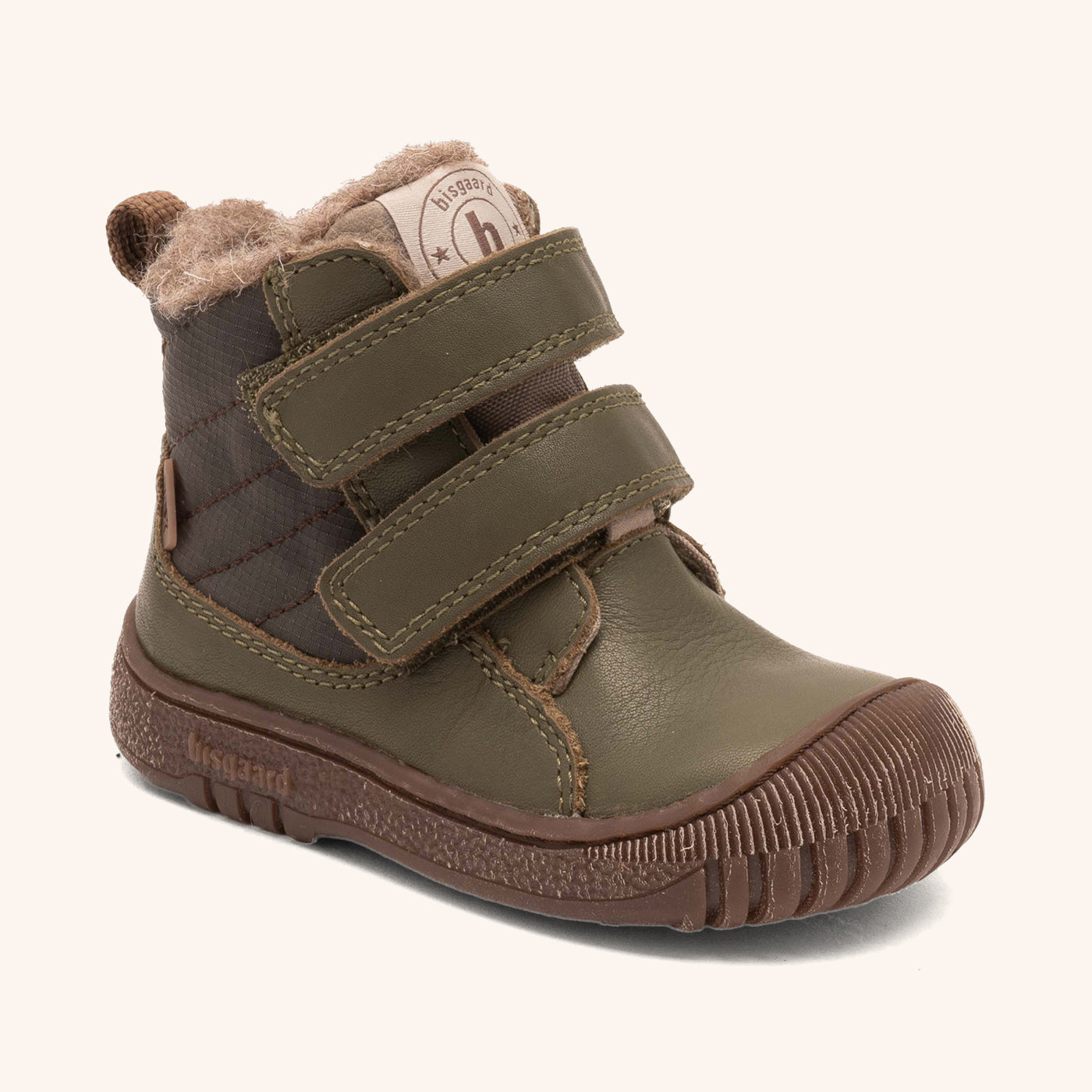 bisgaard-helton-tex-khaki-wasserdichter-winterstiefel-mit-wollfutter image 1