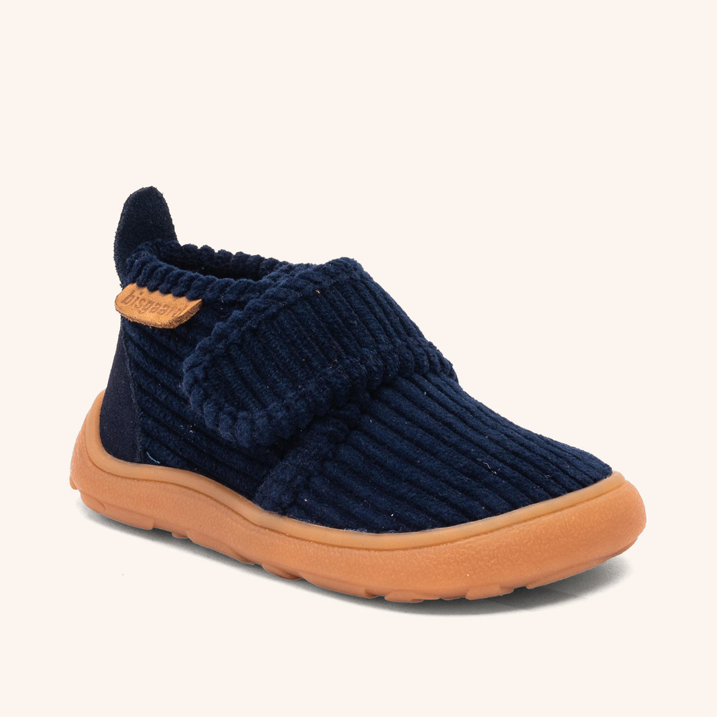 bisgaard-basic-barefoot-hausschuh-navy-corduroy image 1