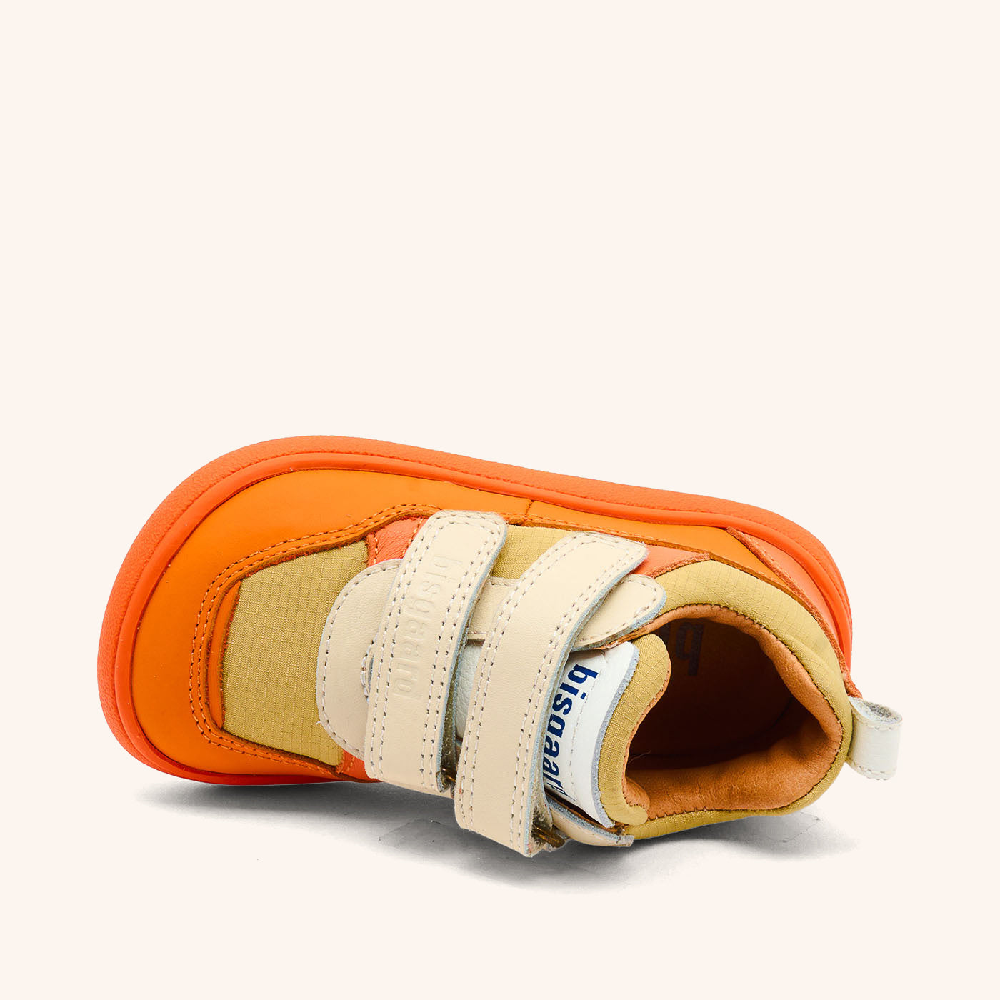 bisgaard-barefoot-elroy-orange-sportlicher-barfu-sneaker-aus-textil-und-leder image 3