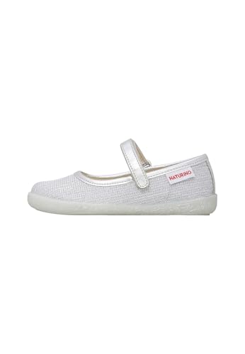 naturino-ballerinas-silber-laminat-leder-mit-klettverschluss image 7