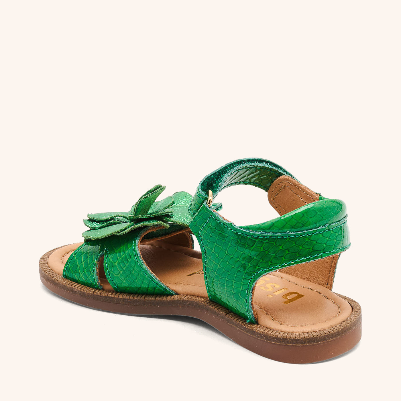 bisgaard-agnes-green-croco-premium-ledersandale-f-r-kinder image 2