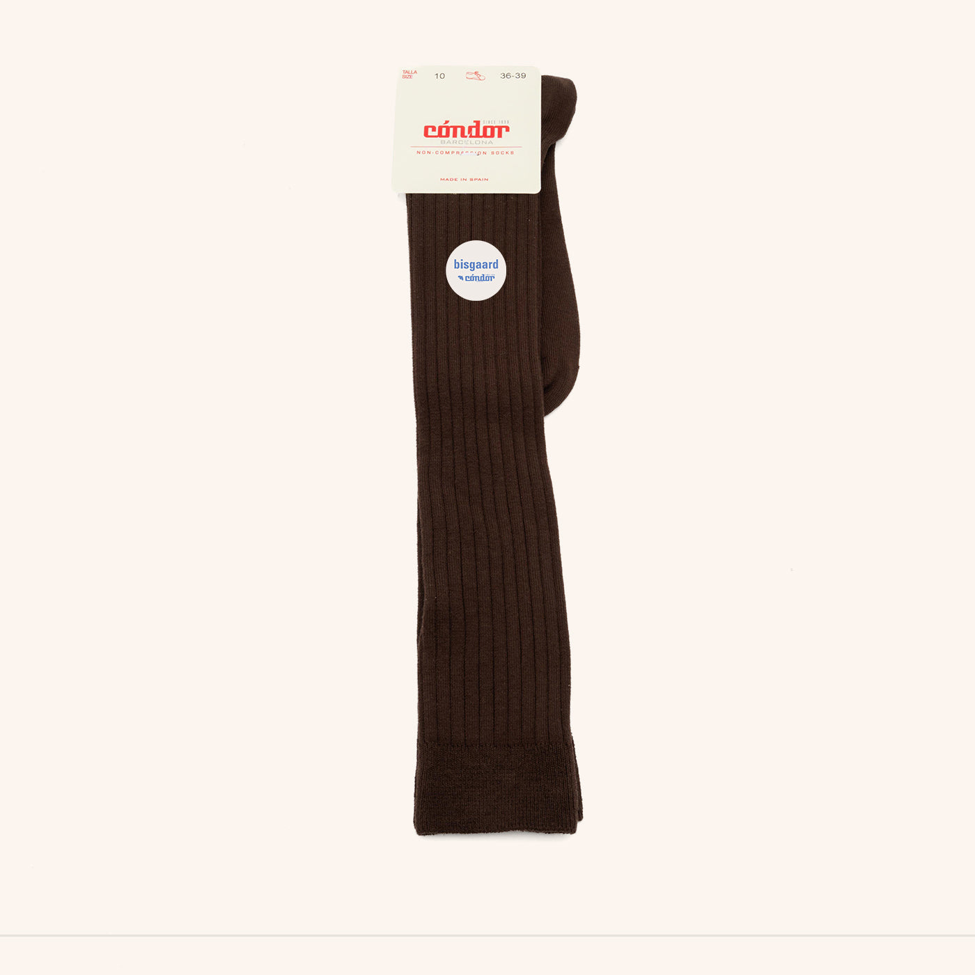 bisgaard-x-c-ndor-cotton-rib-knee-high-socks-brown-kinder-kniestr-mpfe image 1