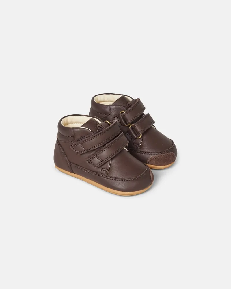 bundgaard-prewalker-dark-brown-lauflernschuh-erste-schritte-barfu image 1
