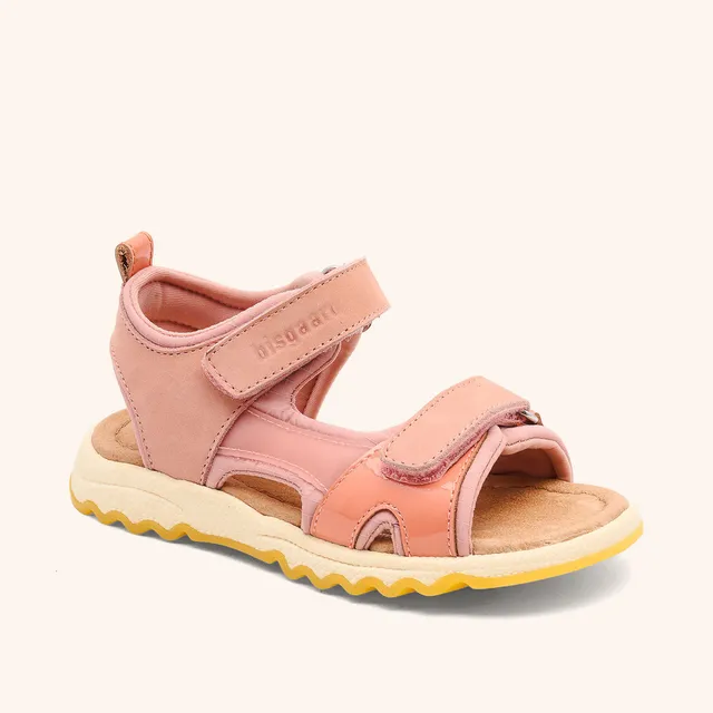 bisgaard-coco-elegante-kindersandale-aus-leder-und-nubuk-in-ros image 1