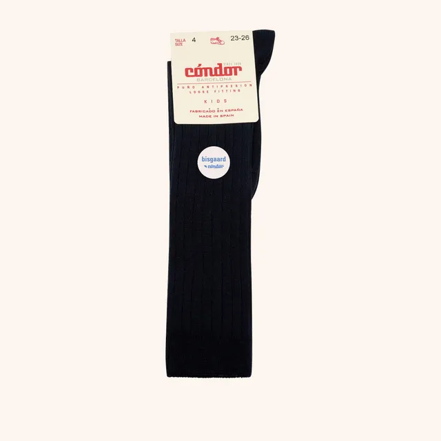 bisgaard-x-c-ndor-cotton-rib-knee-high-socks-navy-kniestr-mpfe-aus-baumwolle-f-r image 1