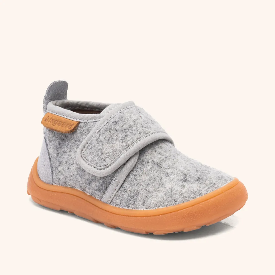 bisgaard-basic-barfu-hausschuh-grey-wolle image 1