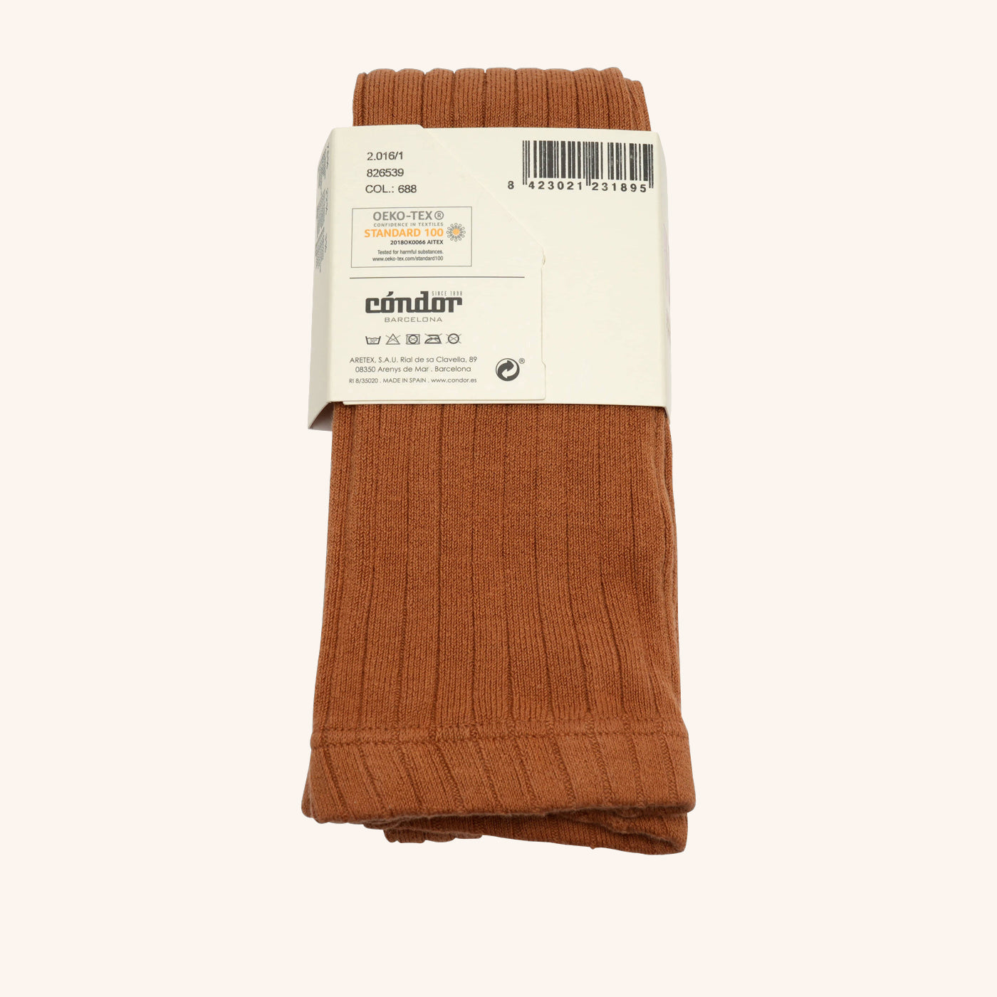 bisgaard-x-c-ndor-cotton-rib-strumpfhose-in-canela image 2