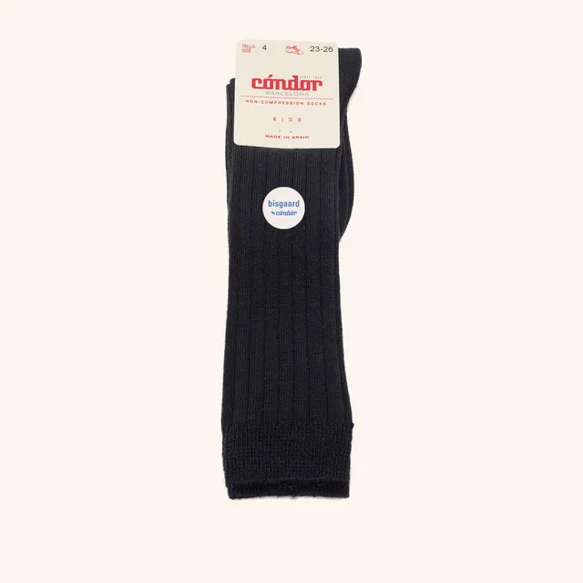 bisgaard-x-c-ndor-merino-kniestr-mpfe-rippe-azul-oscuro-85-wolle image 1
