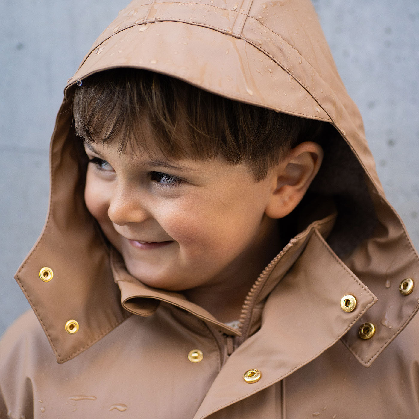 bisgaard-aarhus-regenjacke-f-r-kinder-pu-beschichtet-mit-baumwollfutter-karamell image 5