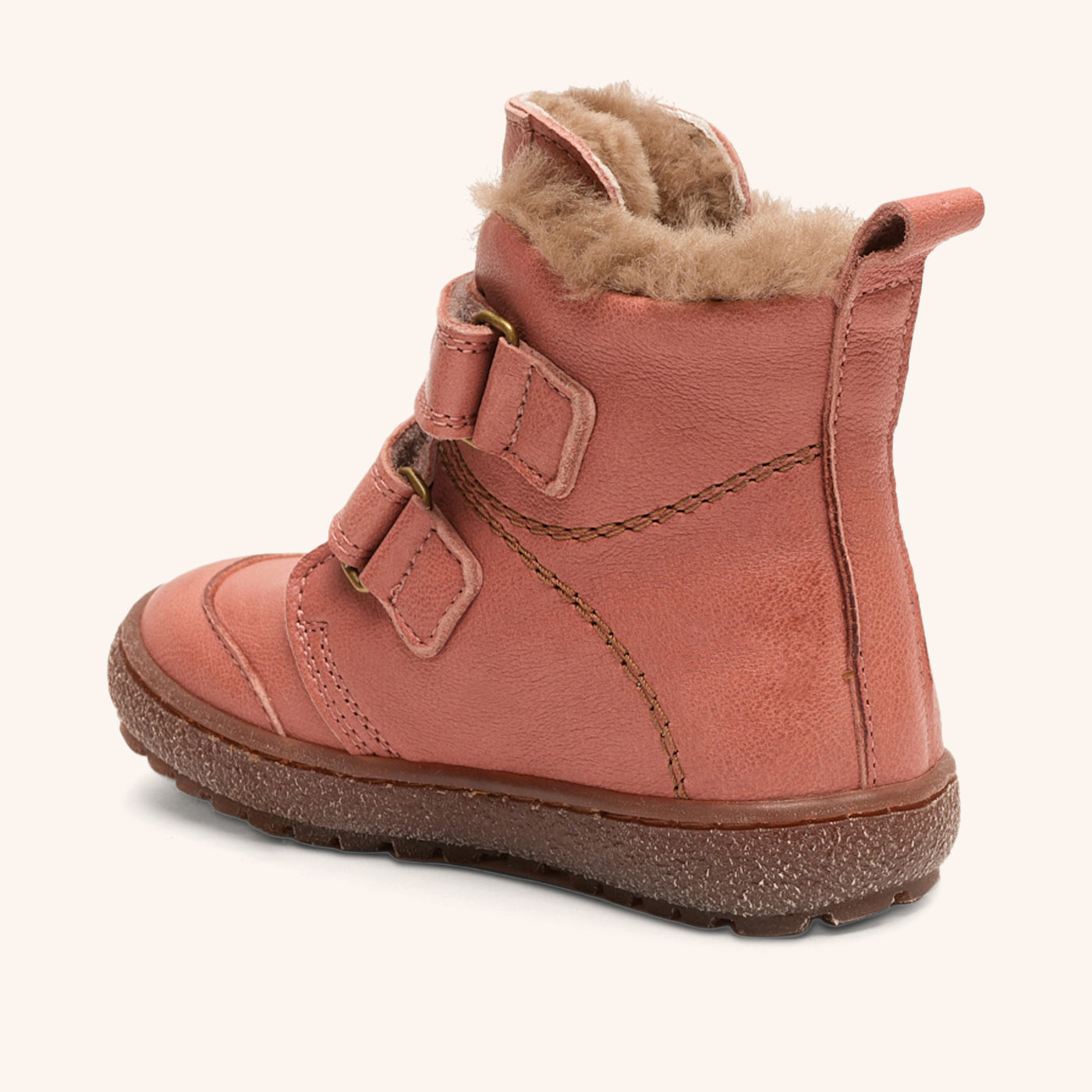 bisgaard-storm-lamb-old-rose-winterstiefel-mit-lammfellfutter-und-klettverschlus image 2