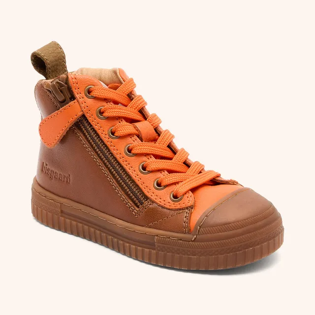 bisgaard-ryan-cognac-hoher-bergangssneaker-aus-leder-f-r-kinder image 1