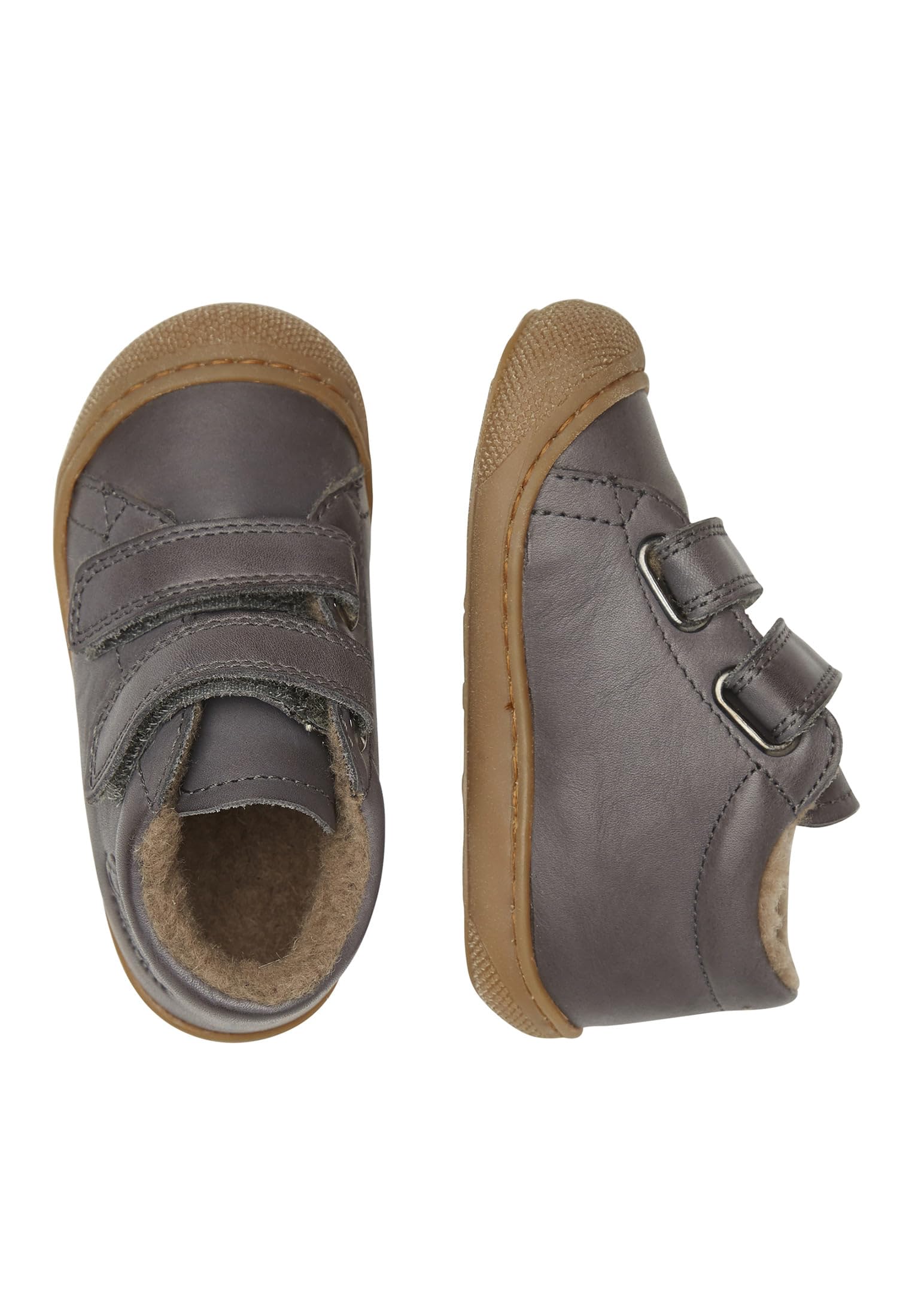 naturino-waterproof-lauflernschuhe-aus-nappaleder-mit-wollfutter-anthrazit-gr-27 image 2