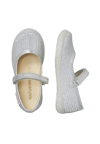 naturino-ballerinas-silber-laminat-leder-mit-klettverschluss image 8