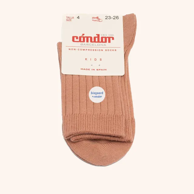 bisgaard-x-c-ndor-cotton-rib-short-socken-nougat image 1