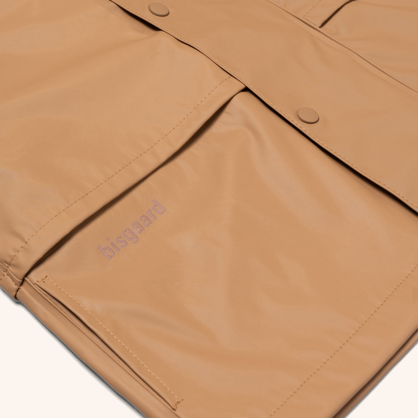 bisgaard-aarhus-regenjacke-f-r-kinder-pu-beschichtet-mit-baumwollfutter-karamell image 4