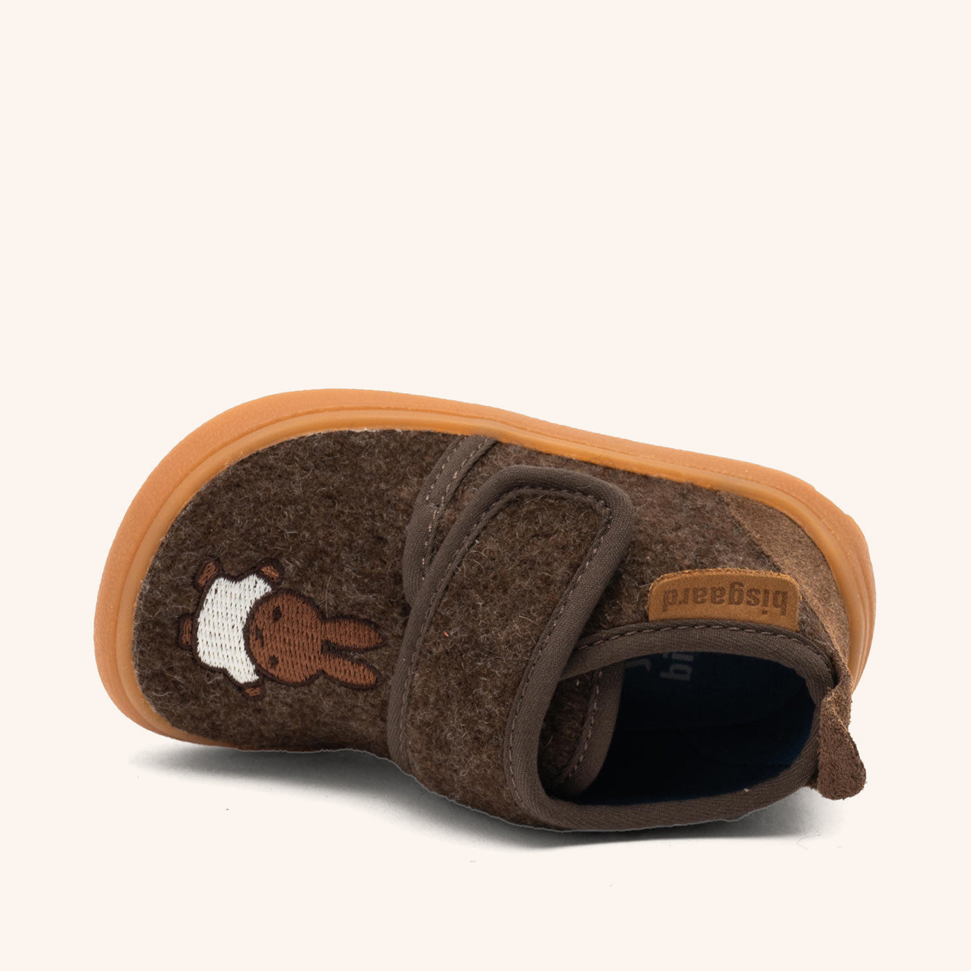 miffy-x-bisgaard-barefoot-basic-wollhausschuh-dark-brown image 3