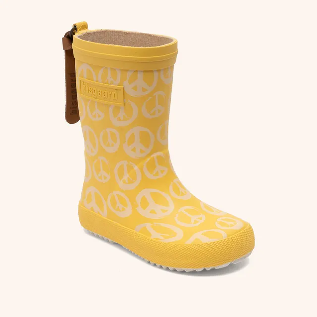 bisgaard-fashion-gummistiefel-peace-on-earth-sunny-naturkautschuk-gelb image 1